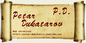 Petar Dukatarov vizit kartica